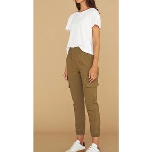 Carbon38 green cargo pant